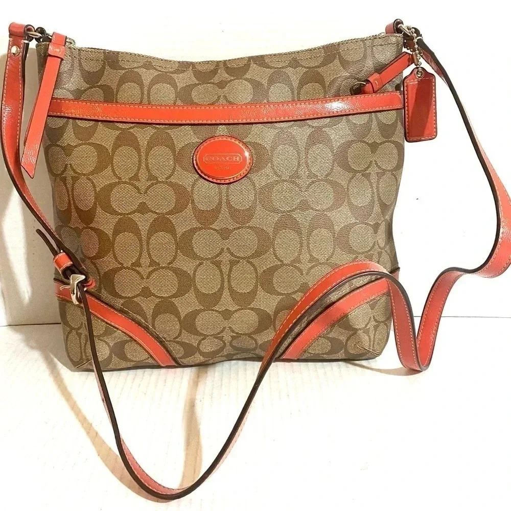 Coach CC signature print canvas crossbody handbag